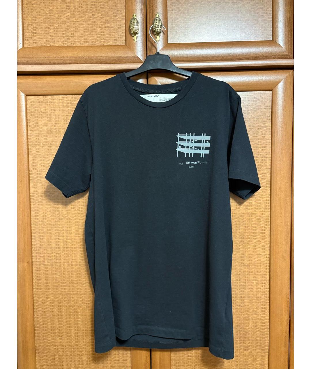 OFF-WHITE Черная хлопковая футболка, фото 5