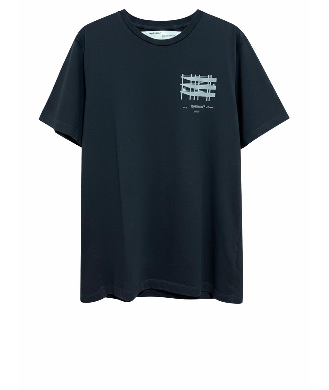 OFF-WHITE Черная хлопковая футболка, фото 1