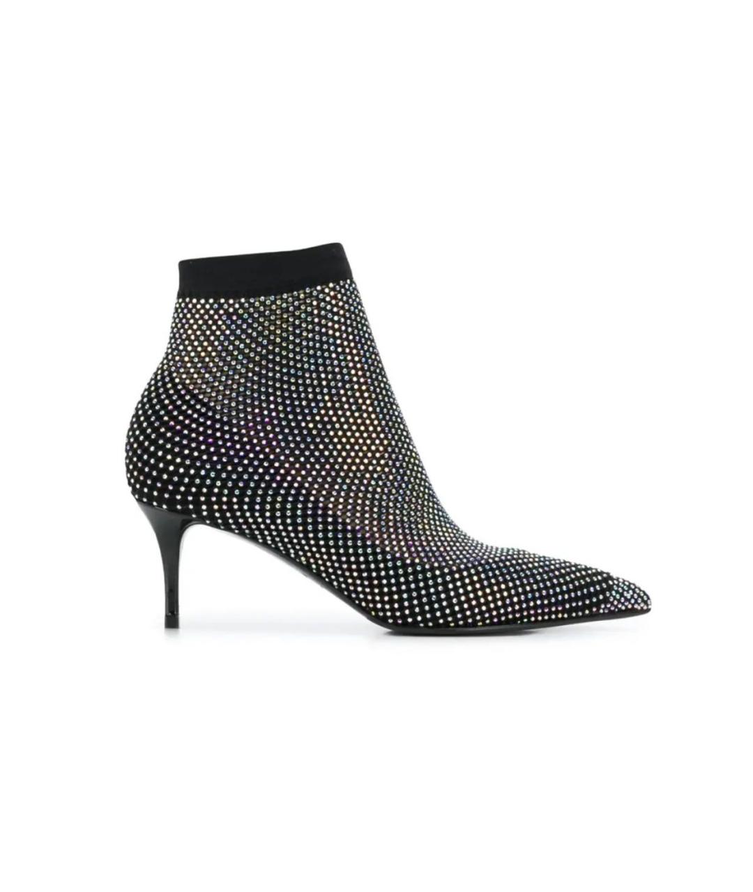 LE SILLA Черные текстильные ботильоны, фото 1