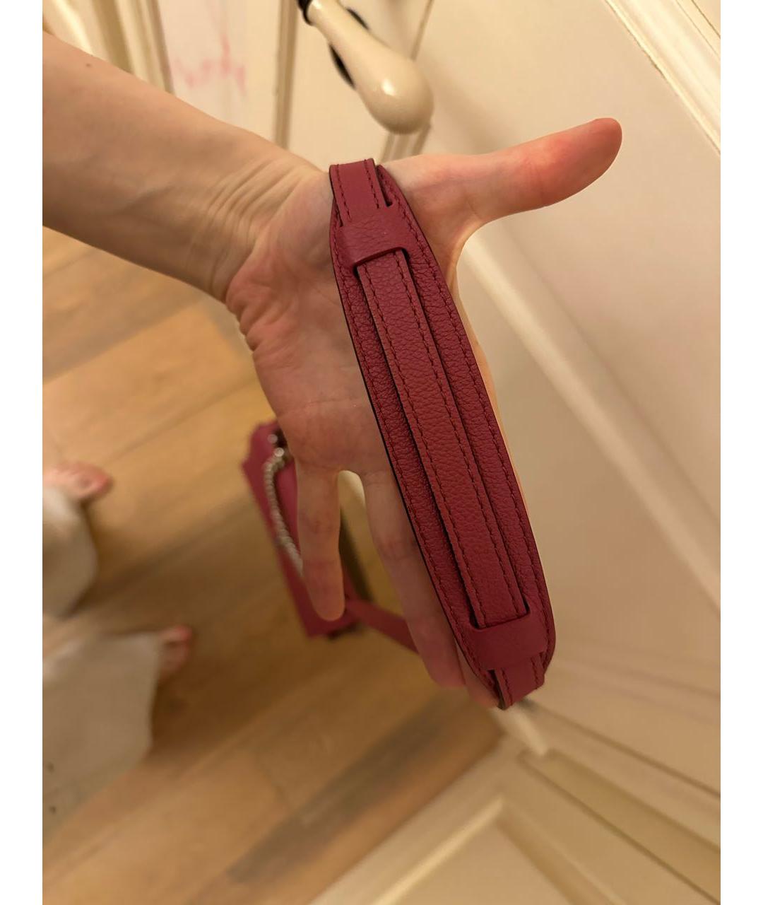 LOUIS VUITTON Розовая кожаная сумка с короткими ручками, фото 6