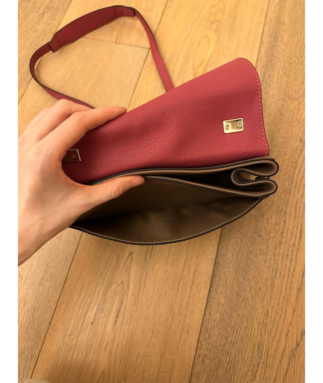 LOUIS VUITTON Розовая кожаная сумка с короткими ручками, фото 8