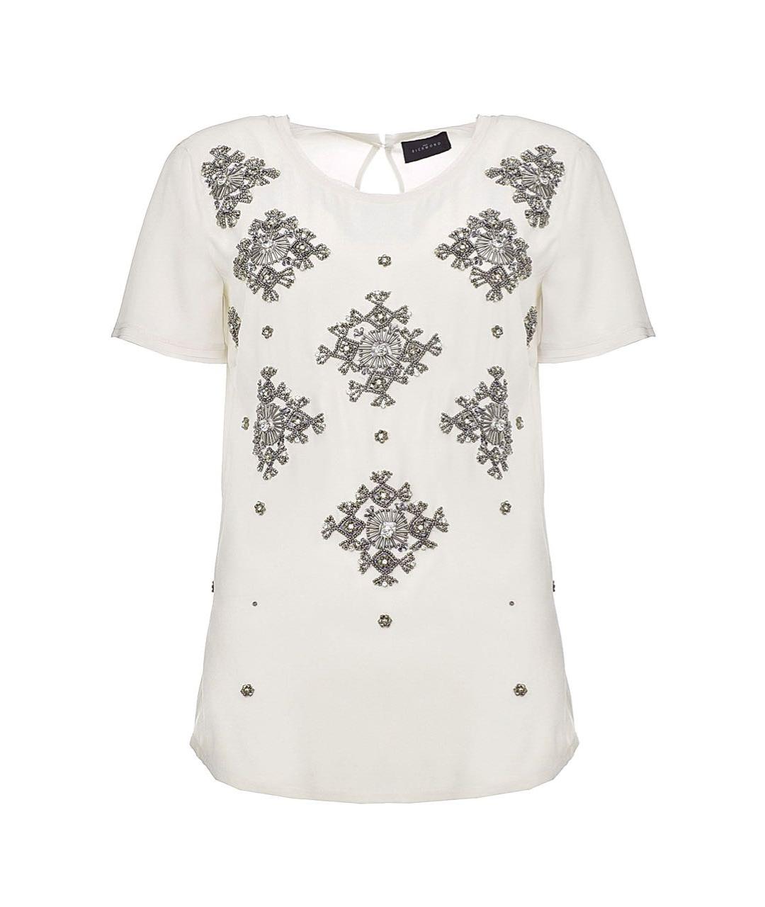 JOHN RICHMOND Белая шелковая блузы, фото 9