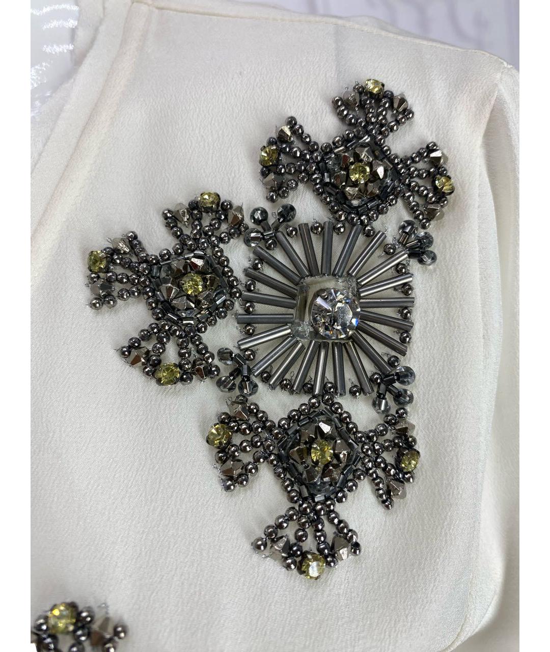 JOHN RICHMOND Белая шелковая блузы, фото 6