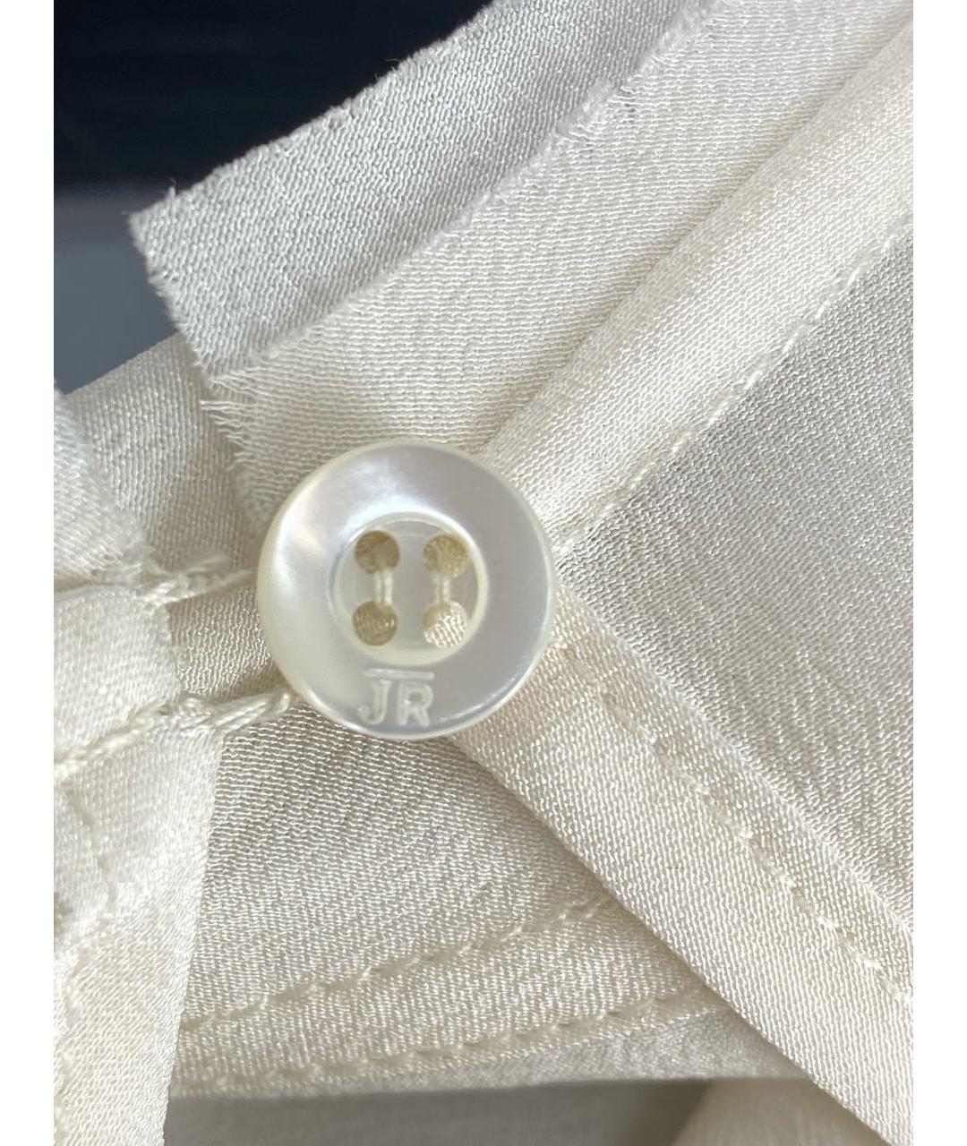 JOHN RICHMOND Белая шелковая блузы, фото 4