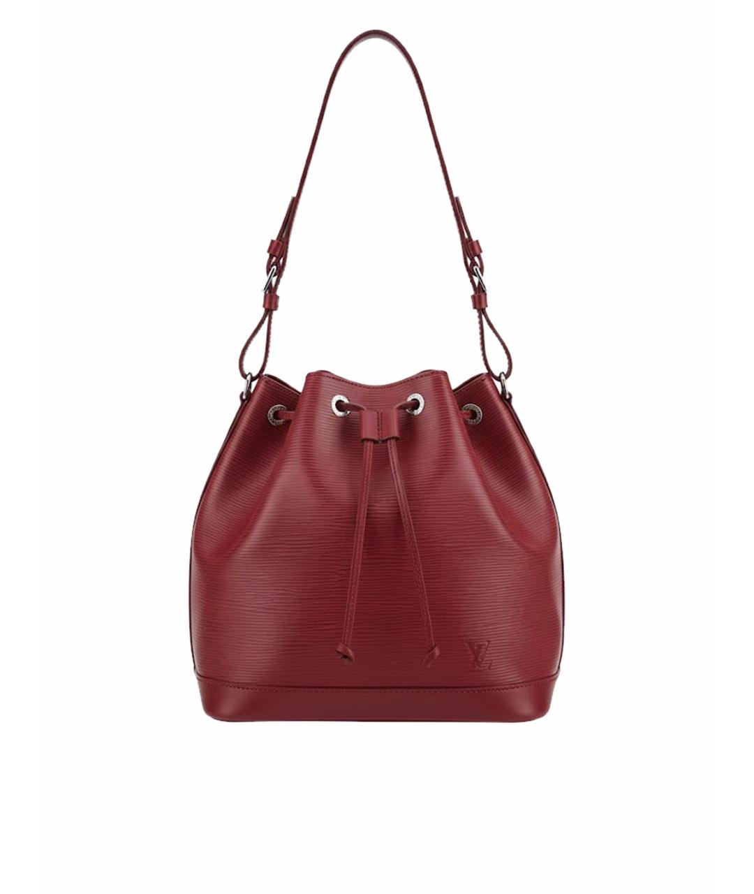 LOUIS VUITTON Бордовая кожаная сумка тоут, фото 1