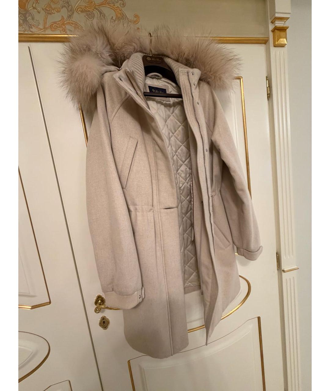 LORO PIANA Белая кашемировая парка, фото 5
