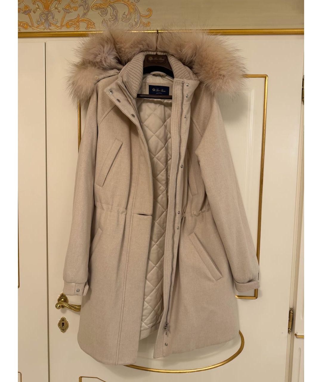 LORO PIANA Белая кашемировая парка, фото 8