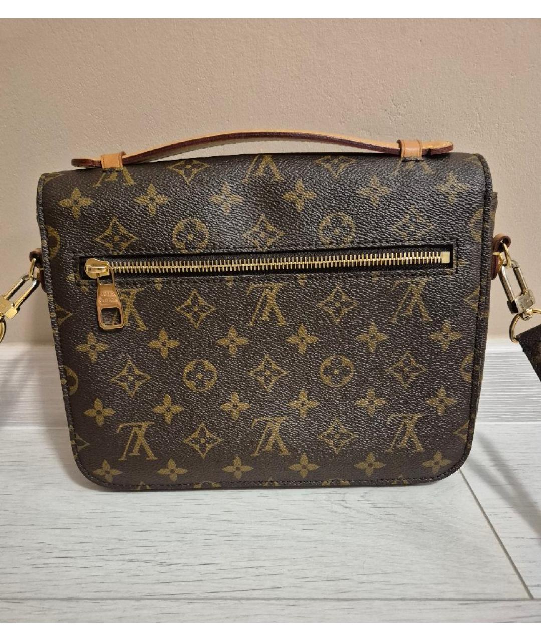 LOUIS VUITTON Коричневая сумка через плечо из искусственной кожи, фото 3