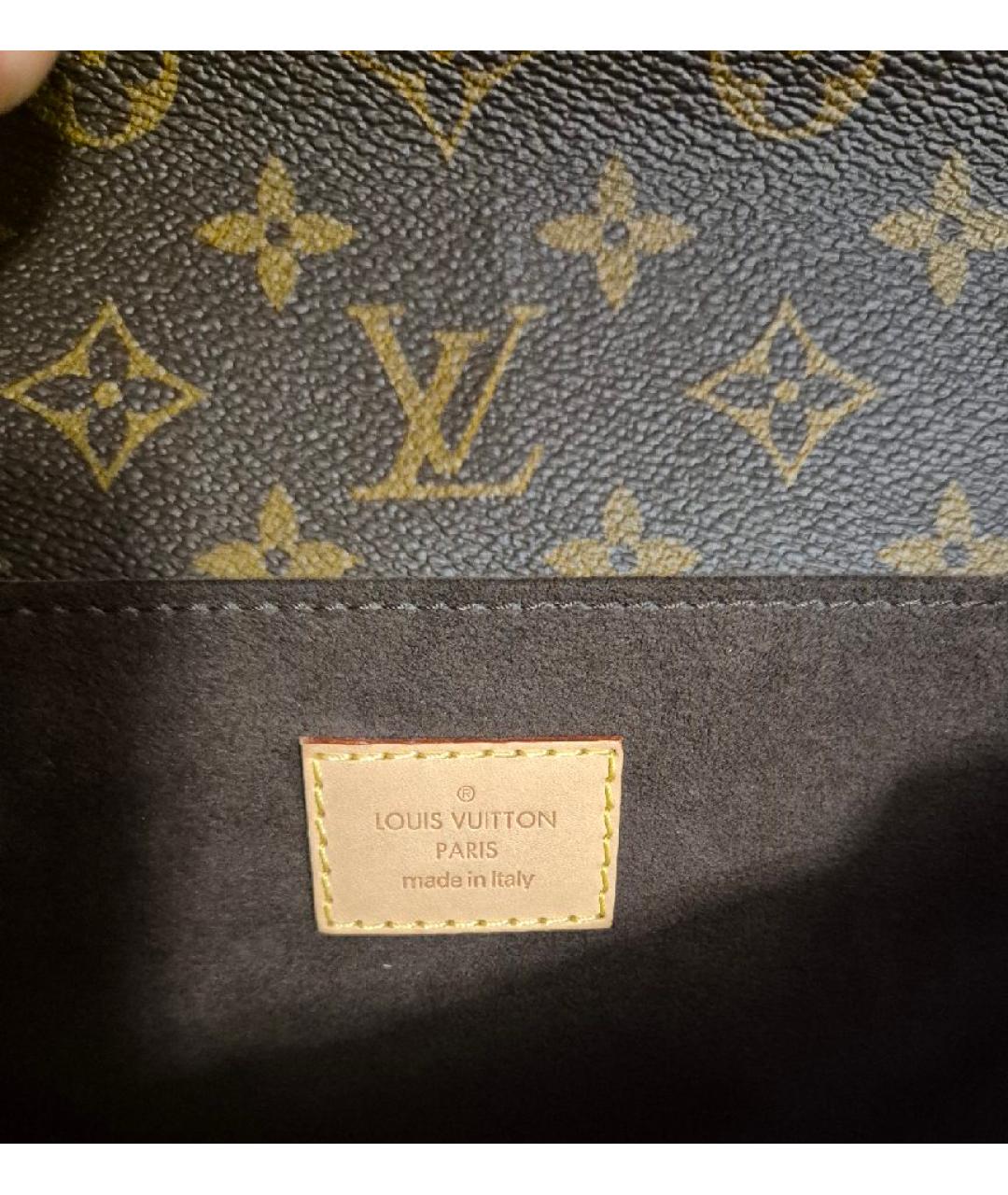 LOUIS VUITTON Коричневая сумка через плечо из искусственной кожи, фото 4