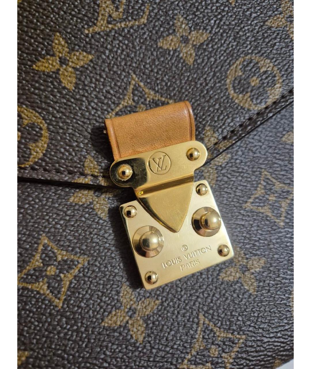 LOUIS VUITTON Коричневая сумка через плечо из искусственной кожи, фото 8