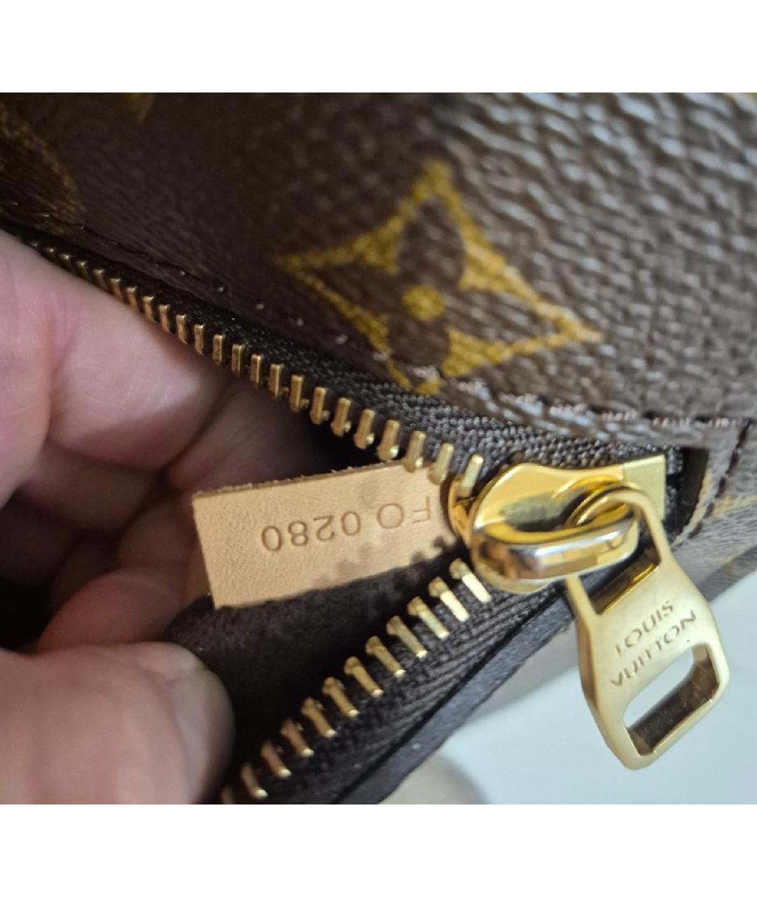 LOUIS VUITTON Коричневая сумка через плечо из искусственной кожи, фото 5