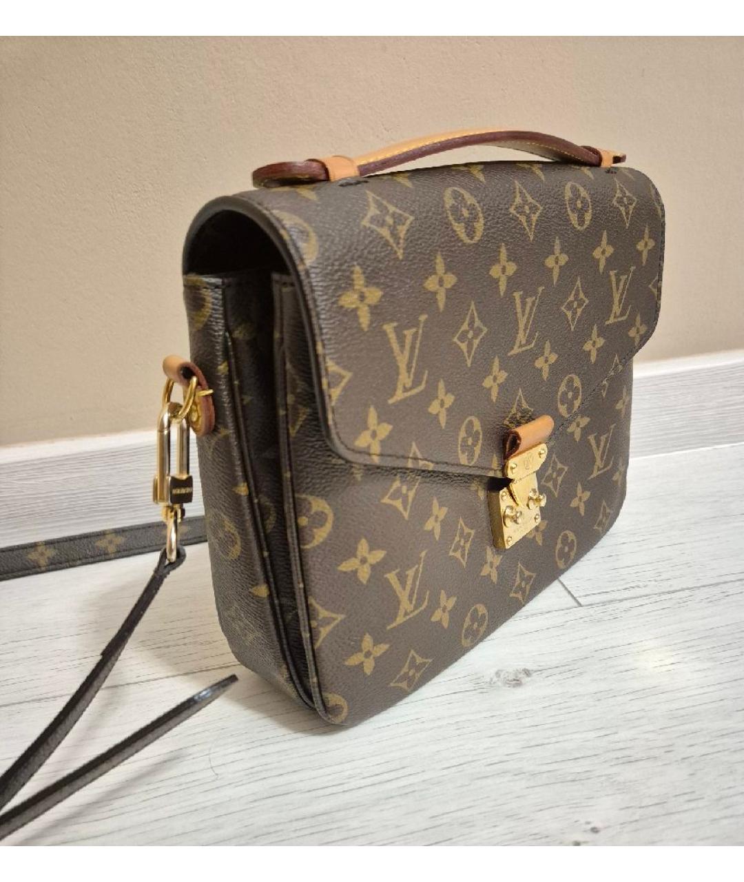 LOUIS VUITTON Коричневая сумка через плечо из искусственной кожи, фото 2