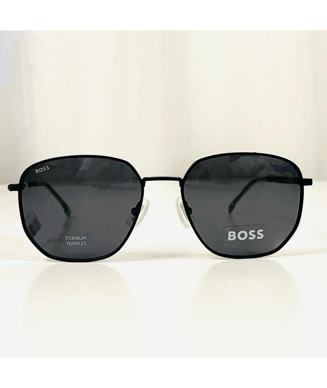 HUGO BOSS Черные металлические солнцезащитные очки, фото 6