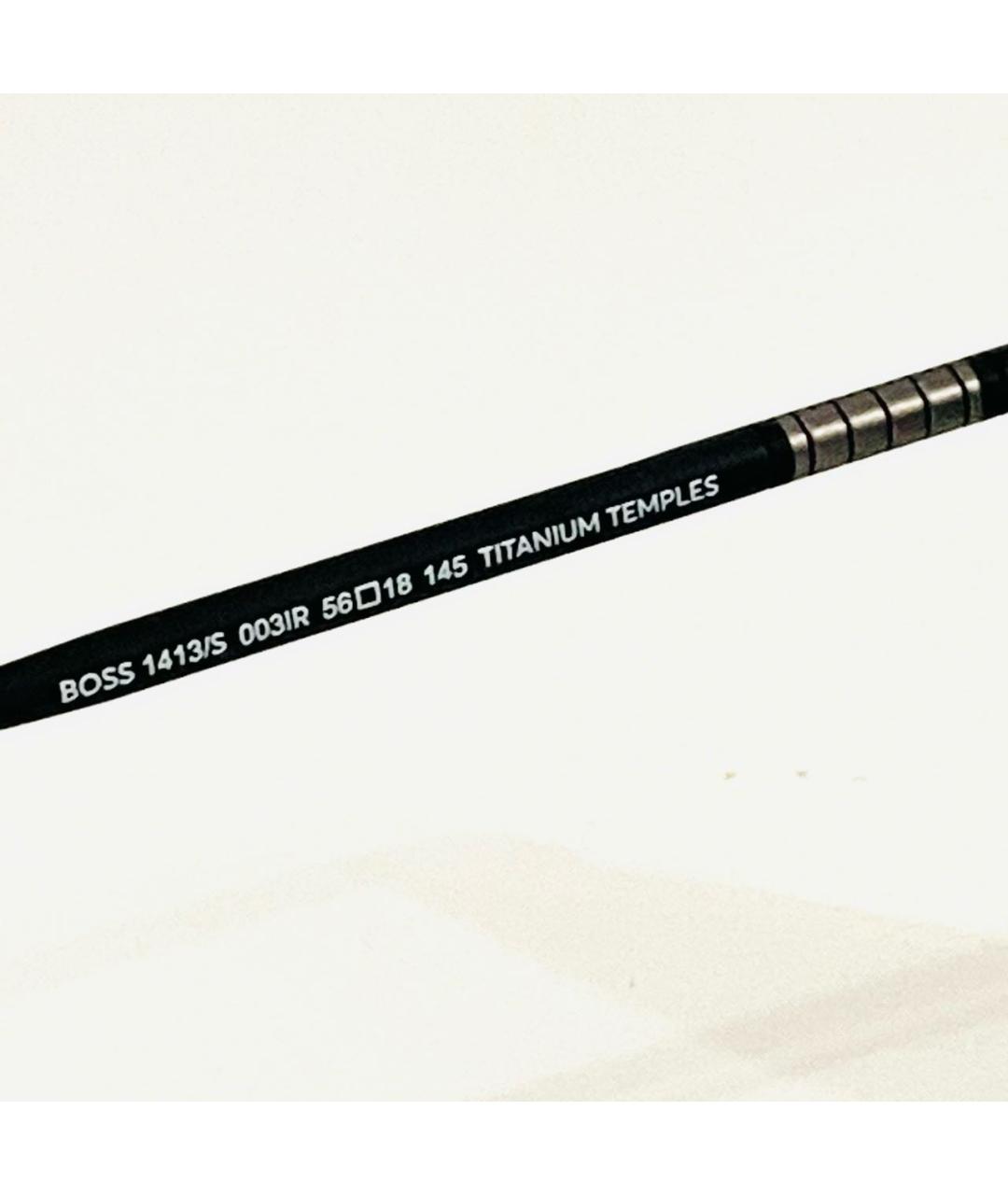 HUGO BOSS Черные металлические солнцезащитные очки, фото 8