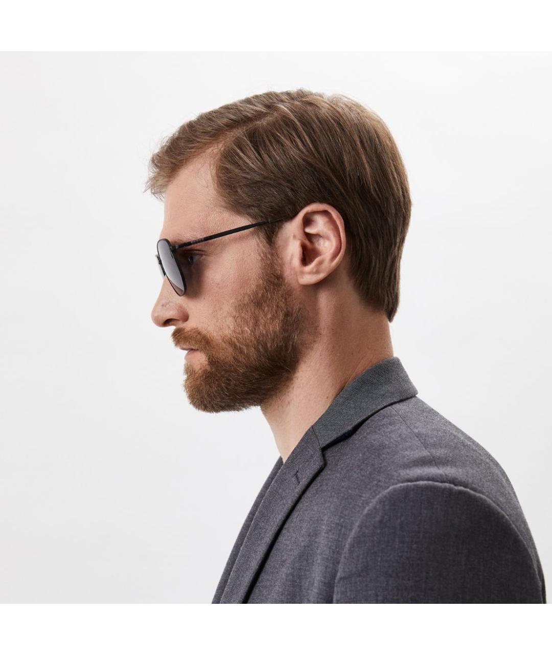 HUGO BOSS Черные металлические солнцезащитные очки, фото 5