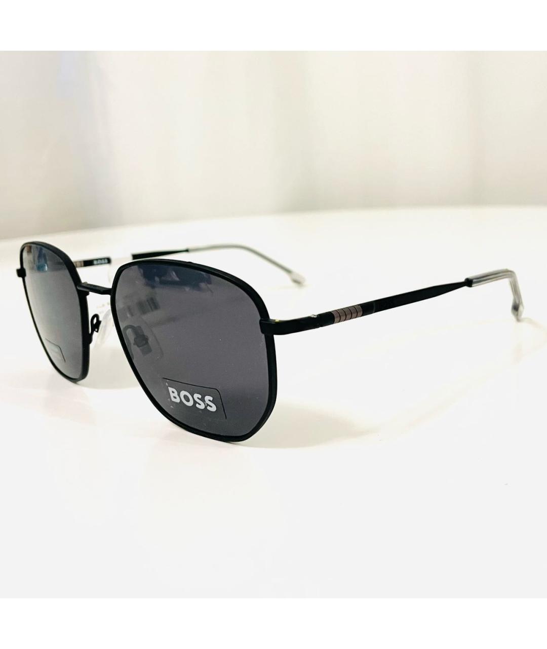 HUGO BOSS Черные металлические солнцезащитные очки, фото 7