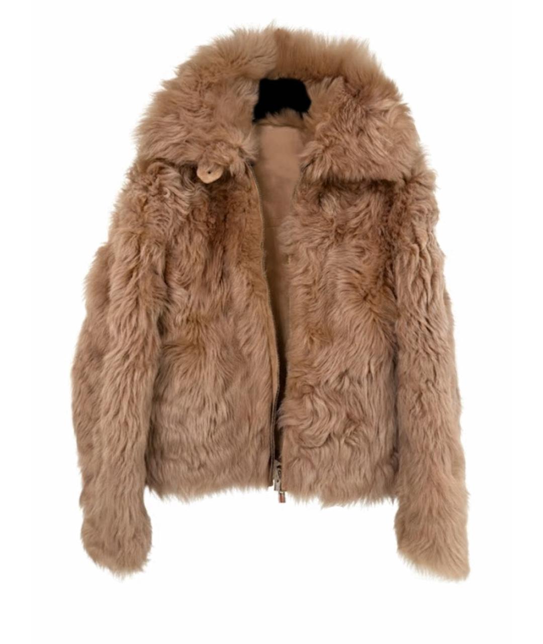 LORO PIANA Бежевая меховая шуба, фото 1