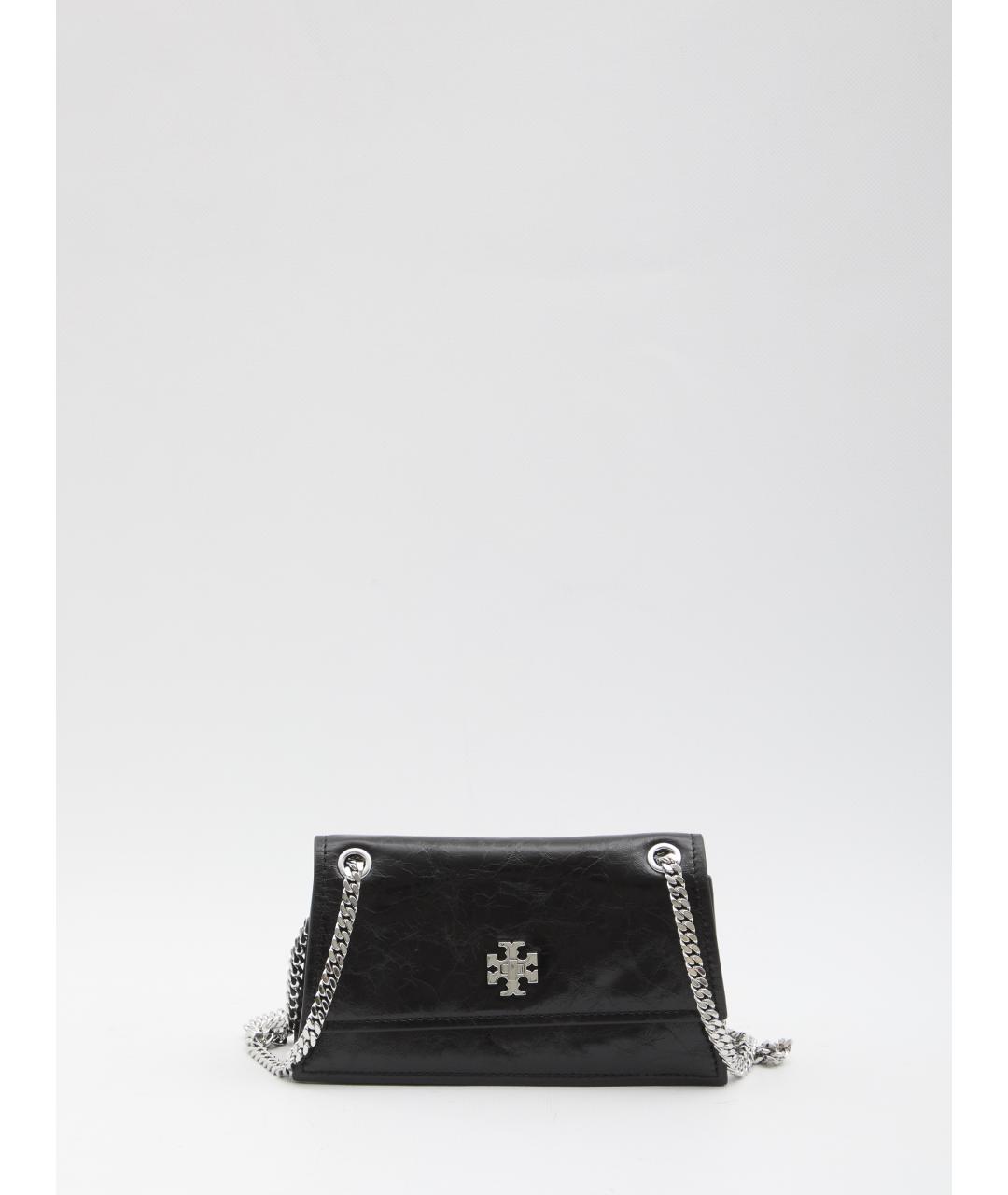 TORY BURCH Черная кожаная сумка через плечо, фото 5