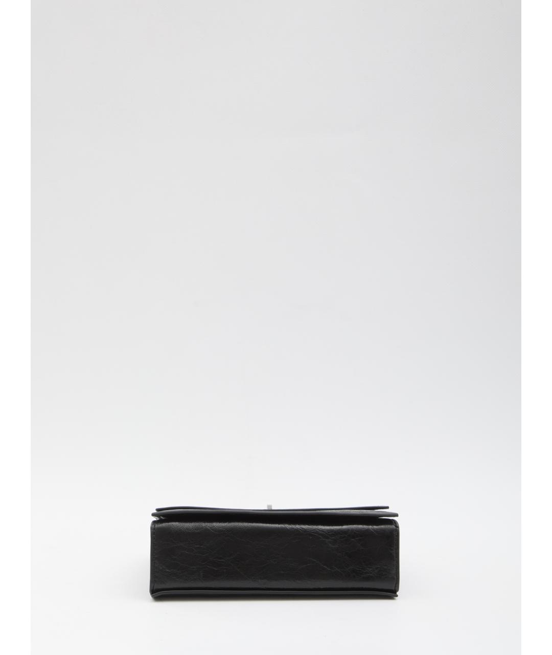 TORY BURCH Черная кожаная сумка через плечо, фото 3