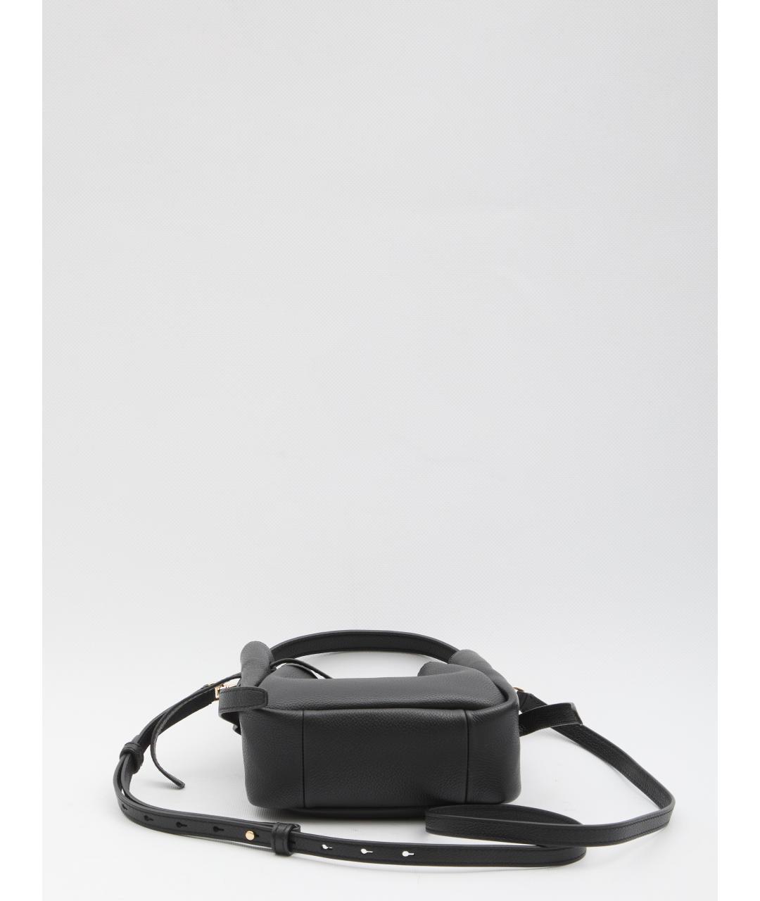 TORY BURCH Черная кожаная сумка с короткими ручками, фото 3