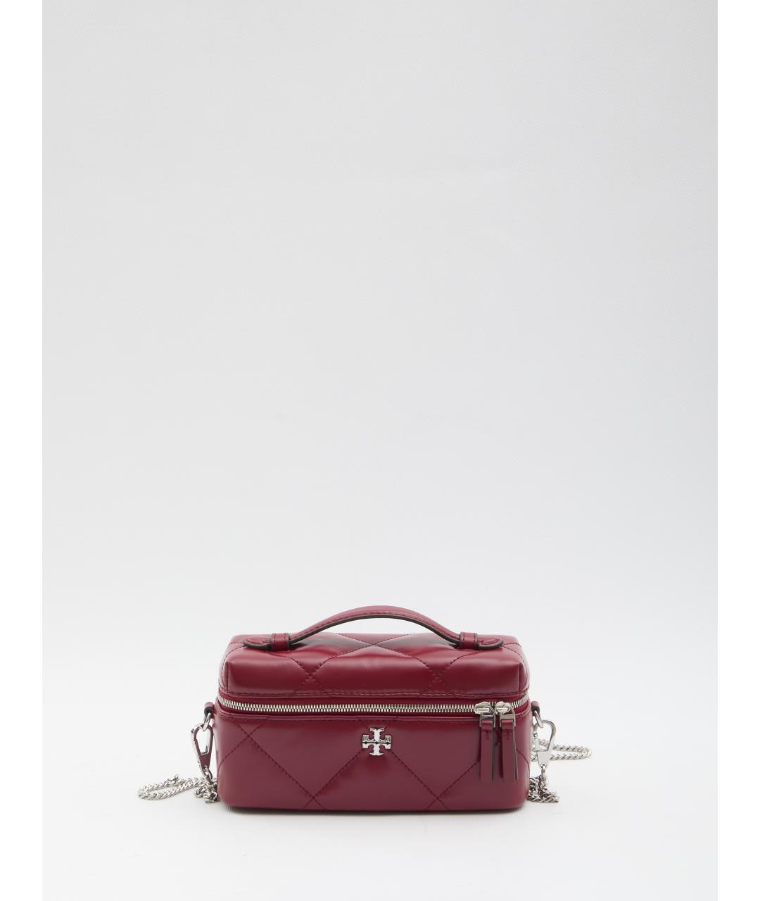 TORY BURCH Красная кожаная сумка с короткими ручками, фото 5