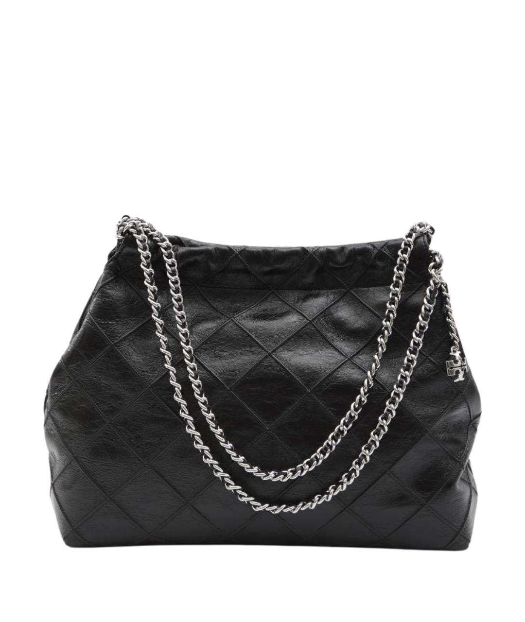 TORY BURCH Черная кожаная сумка через плечо, фото 1