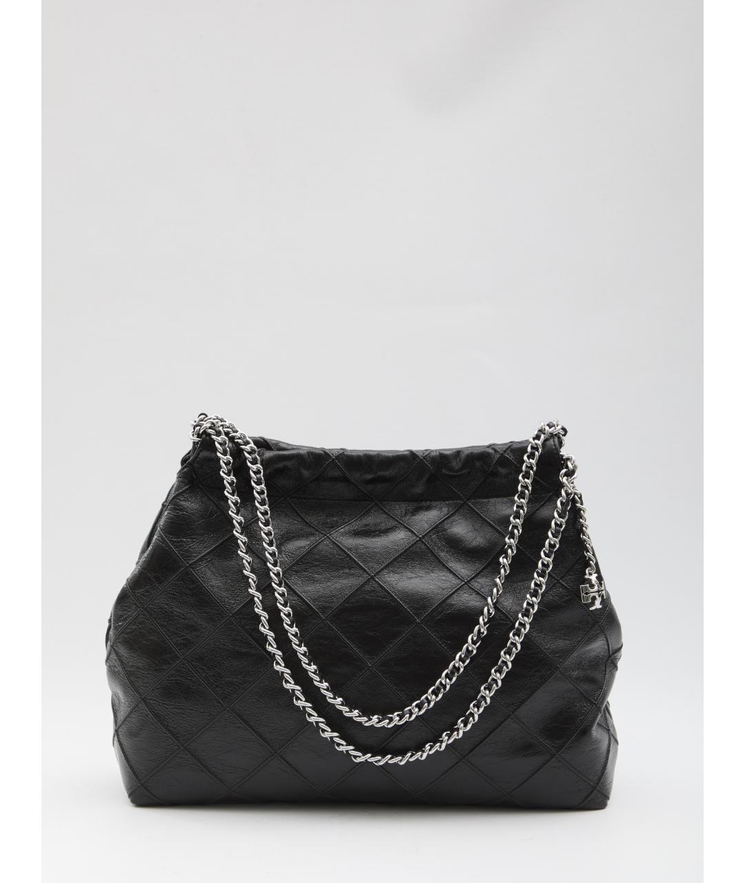 TORY BURCH Черная кожаная сумка через плечо, фото 5