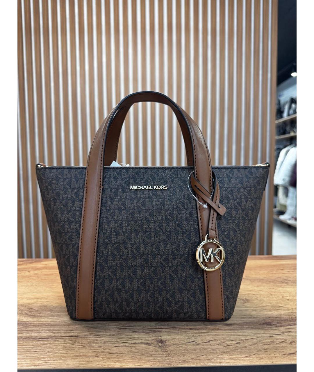 MICHAEL KORS Коричневая сумка с короткими ручками, фото 5