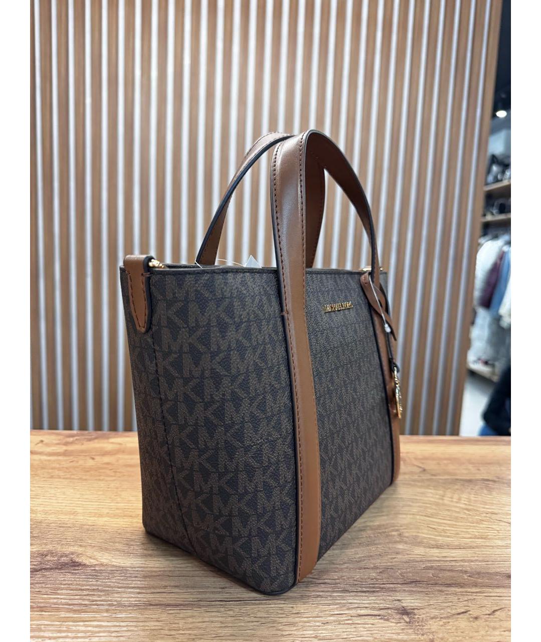 MICHAEL KORS Коричневая сумка с короткими ручками, фото 2