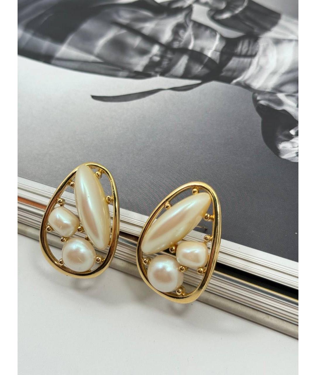 GIVENCHY Золотые металлические серьги, фото 3