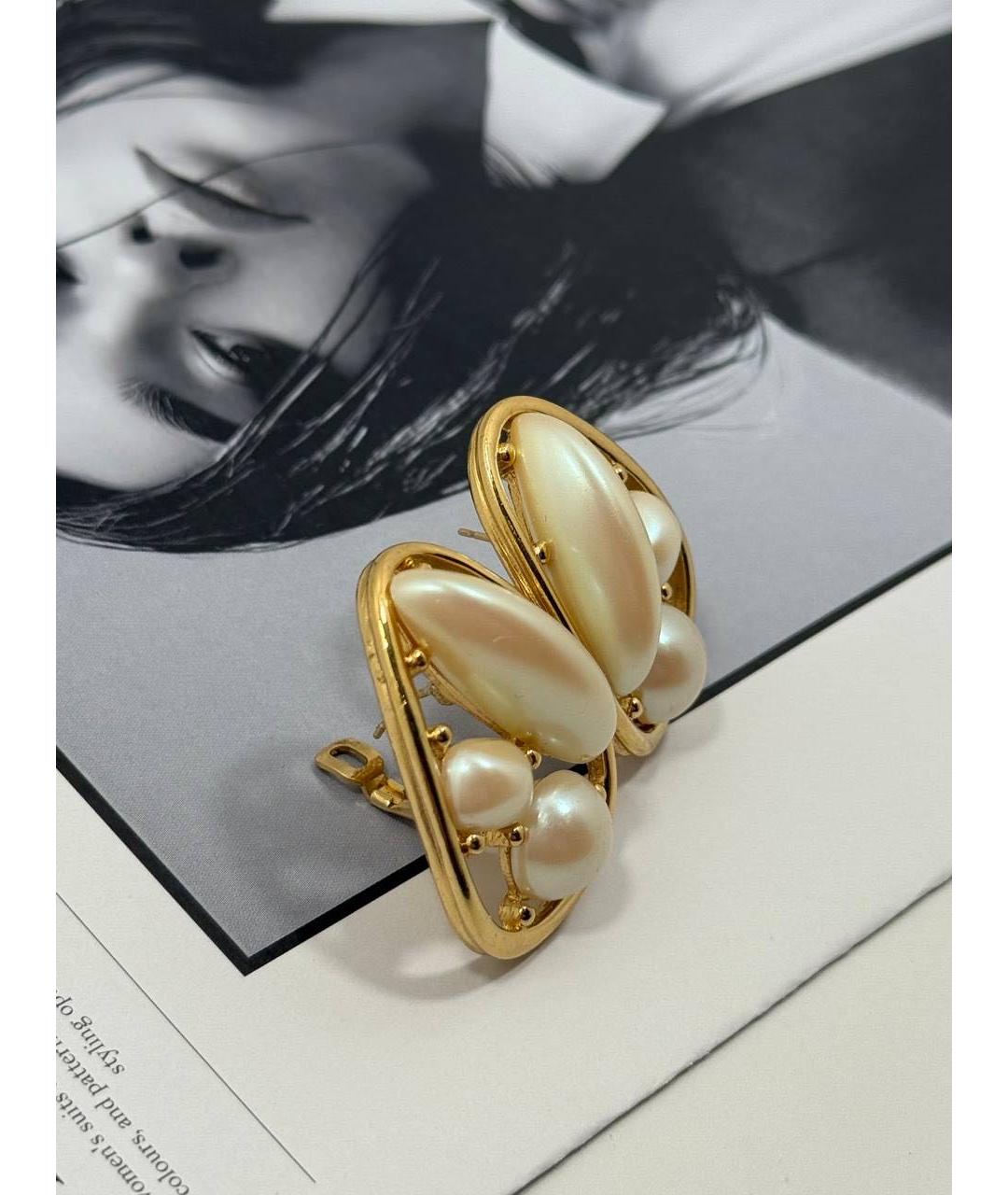 GIVENCHY Золотые металлические серьги, фото 4