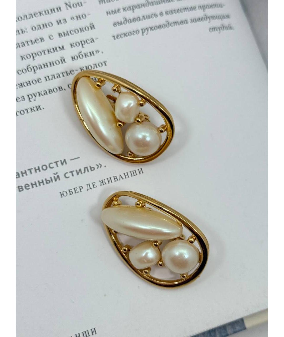 GIVENCHY Золотые металлические серьги, фото 9