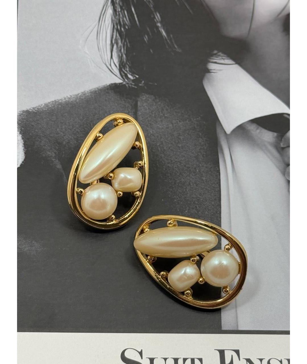 GIVENCHY Золотые металлические серьги, фото 5