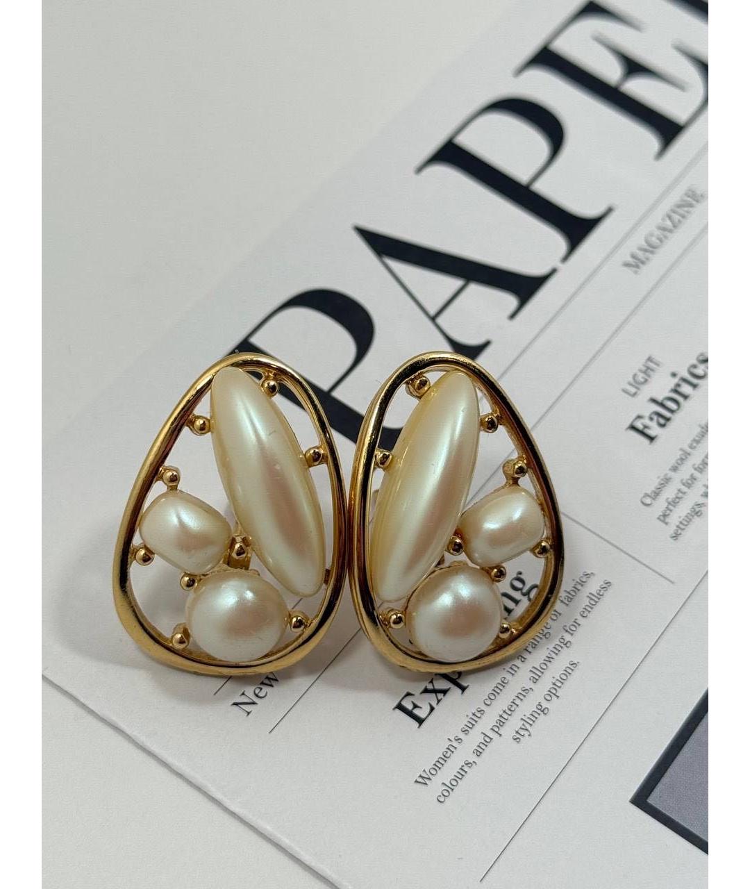 GIVENCHY Золотые металлические серьги, фото 7