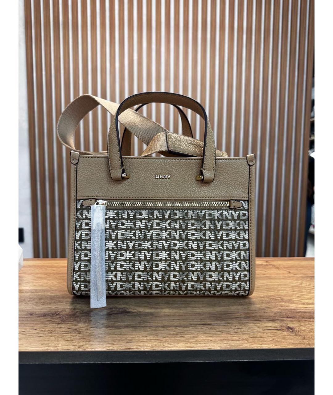 DKNY Бежевая сумка тоут, фото 5
