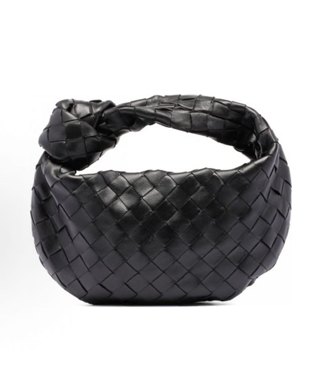 BOTTEGA VENETA Черная кожаная сумка с короткими ручками, фото 4