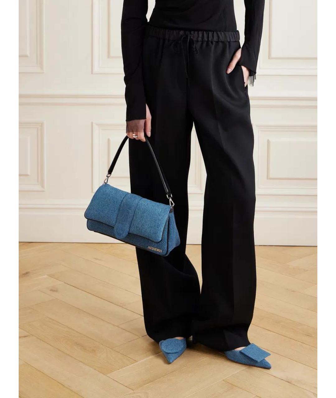 JACQUEMUS Синяя деним сумка через плечо, фото 6