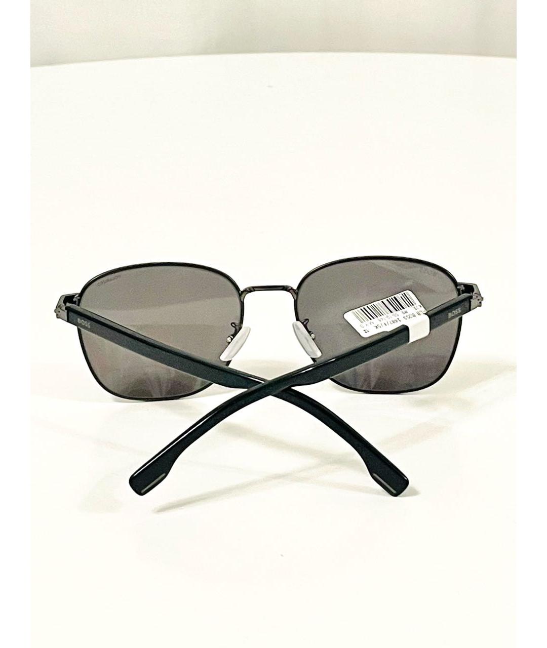 HUGO BOSS Серые металлические солнцезащитные очки, фото 8