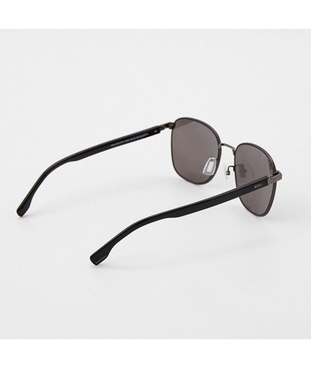 HUGO BOSS Серые металлические солнцезащитные очки, фото 3