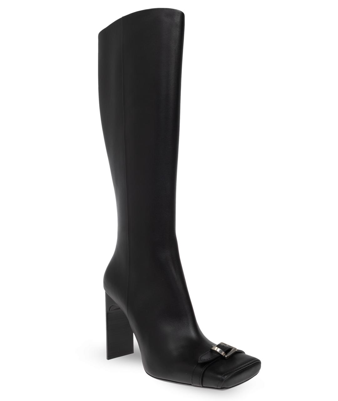 BALENCIAGA Черные кожаные сапоги, фото 2