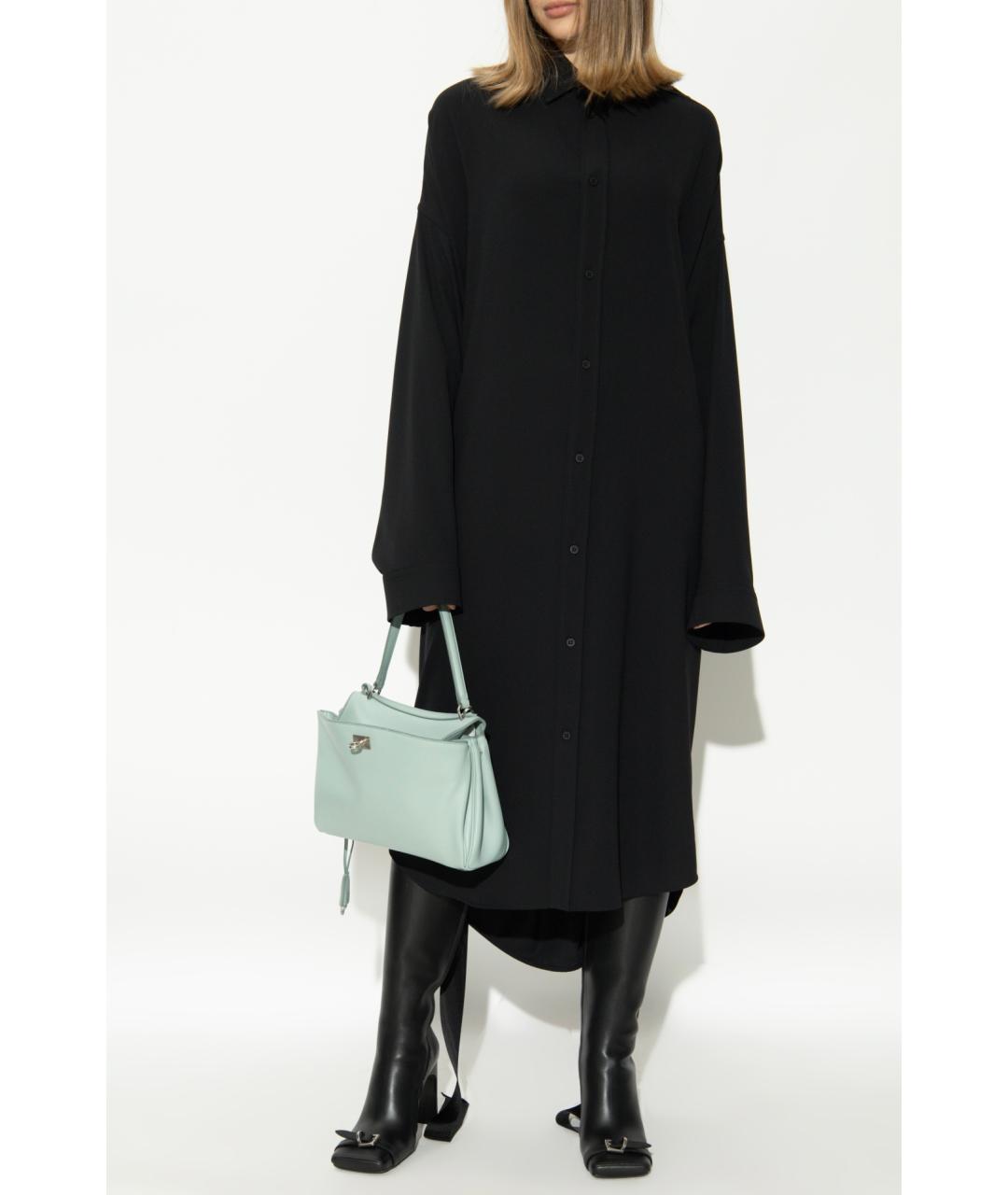 BALENCIAGA Черные кожаные сапоги, фото 5