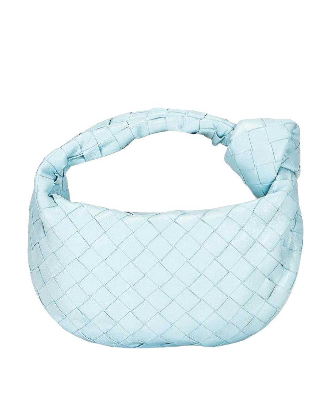 BOTTEGA VENETA Голубая кожаная сумка с короткими ручками, фото 1