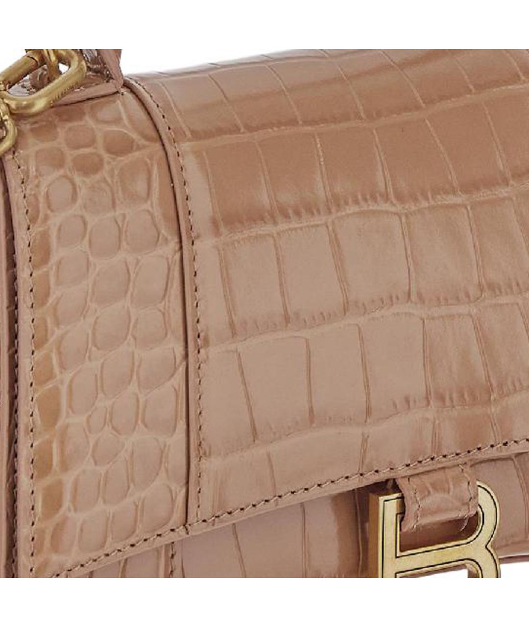 BALENCIAGA Бежевая кожаная сумка через плечо, фото 4