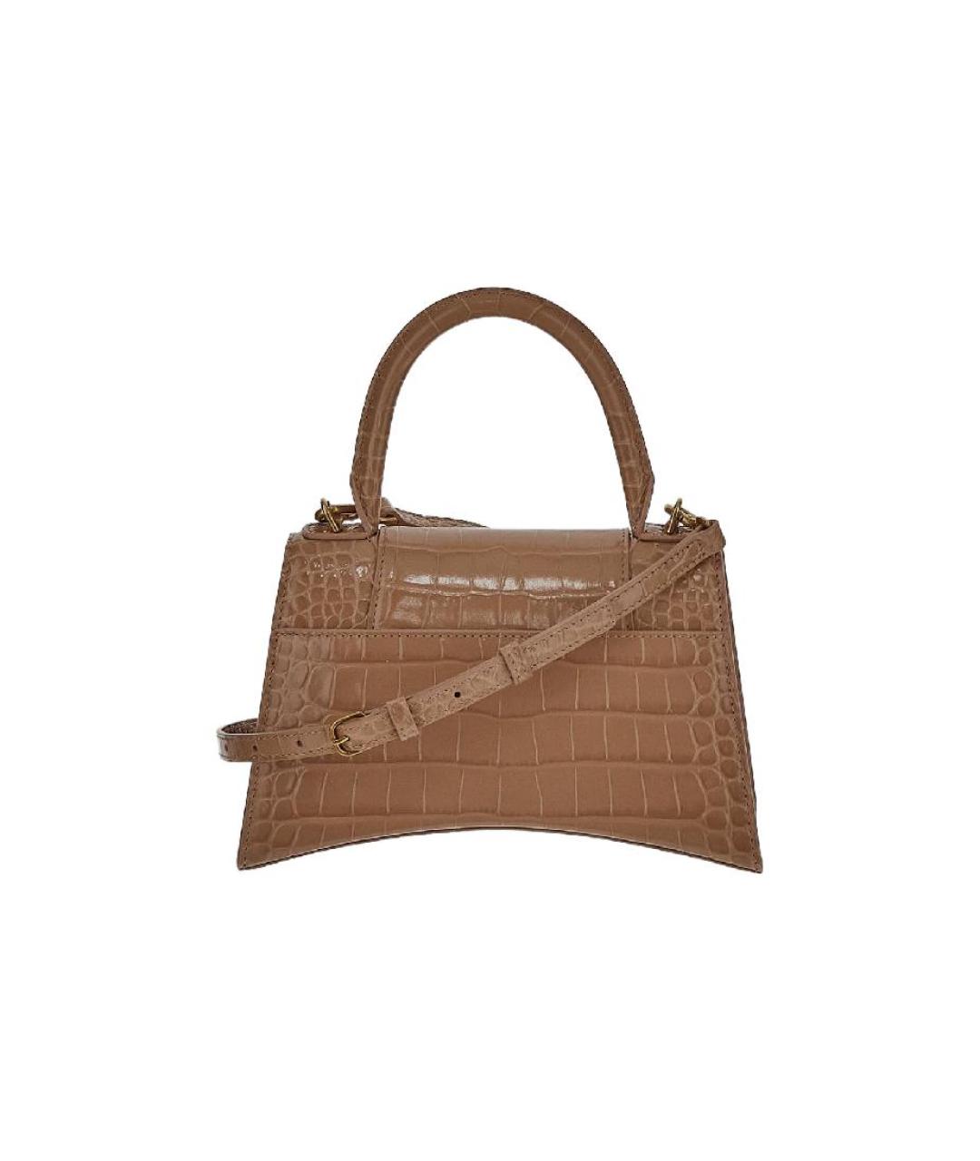 BALENCIAGA Бежевая кожаная сумка через плечо, фото 3