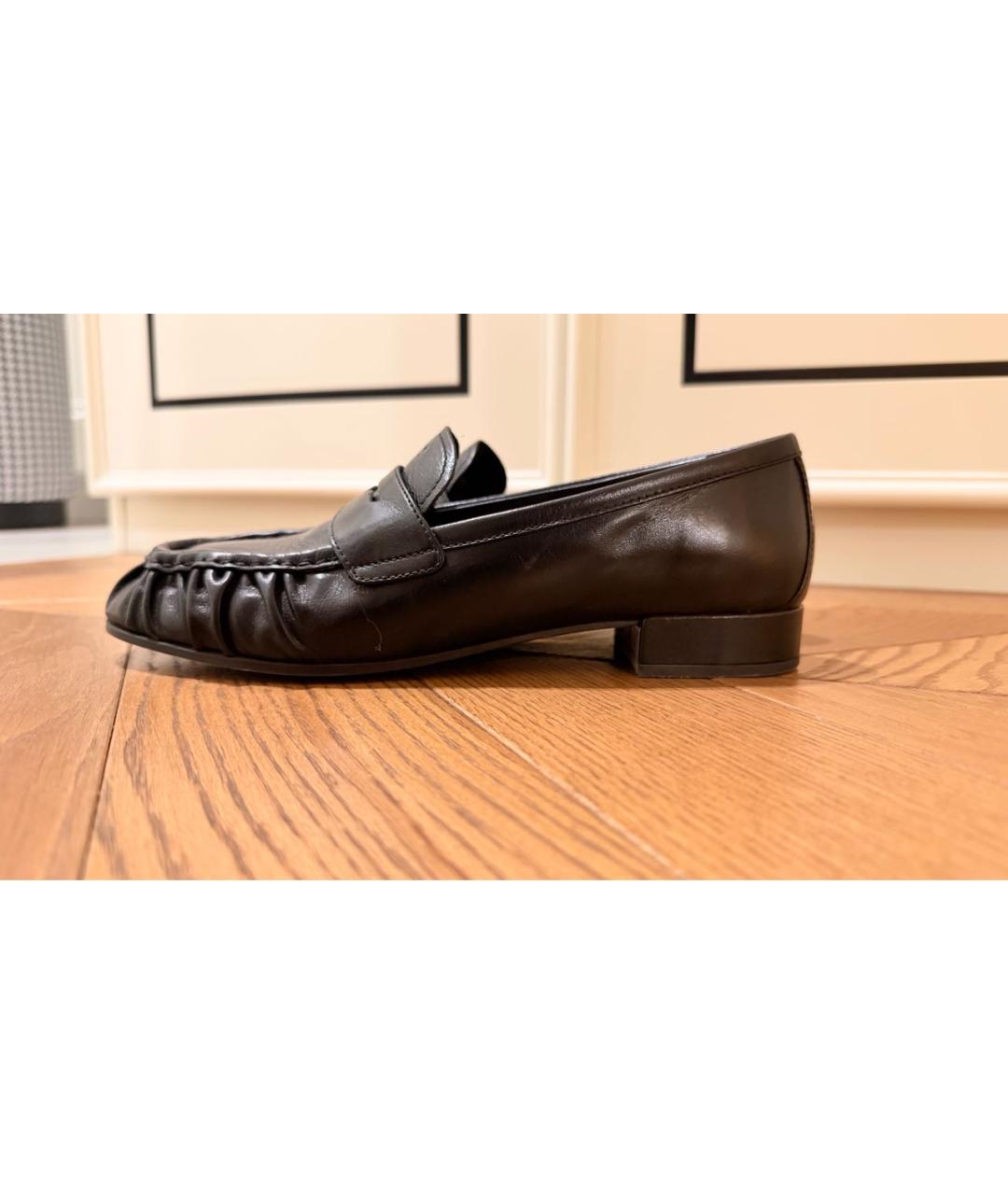 PRADA Черные кожаные лоферы, фото 4