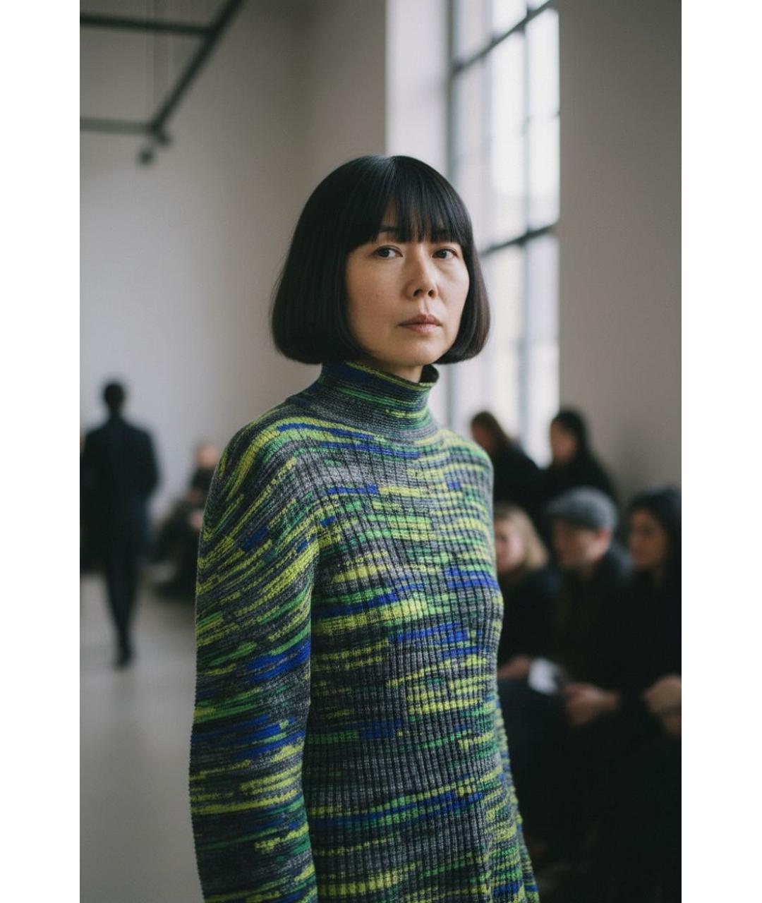 ISSEY MIYAKE Мульти полиэстеровая водолазка, фото 7