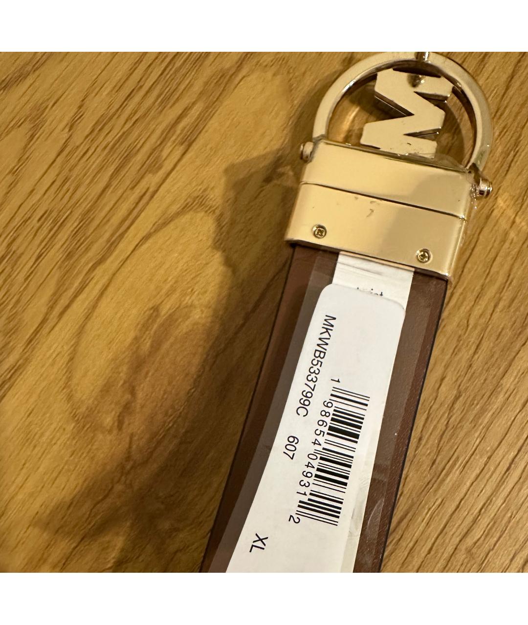 MICHAEL MICHAEL KORS Бордовый кожаный ремень, фото 2