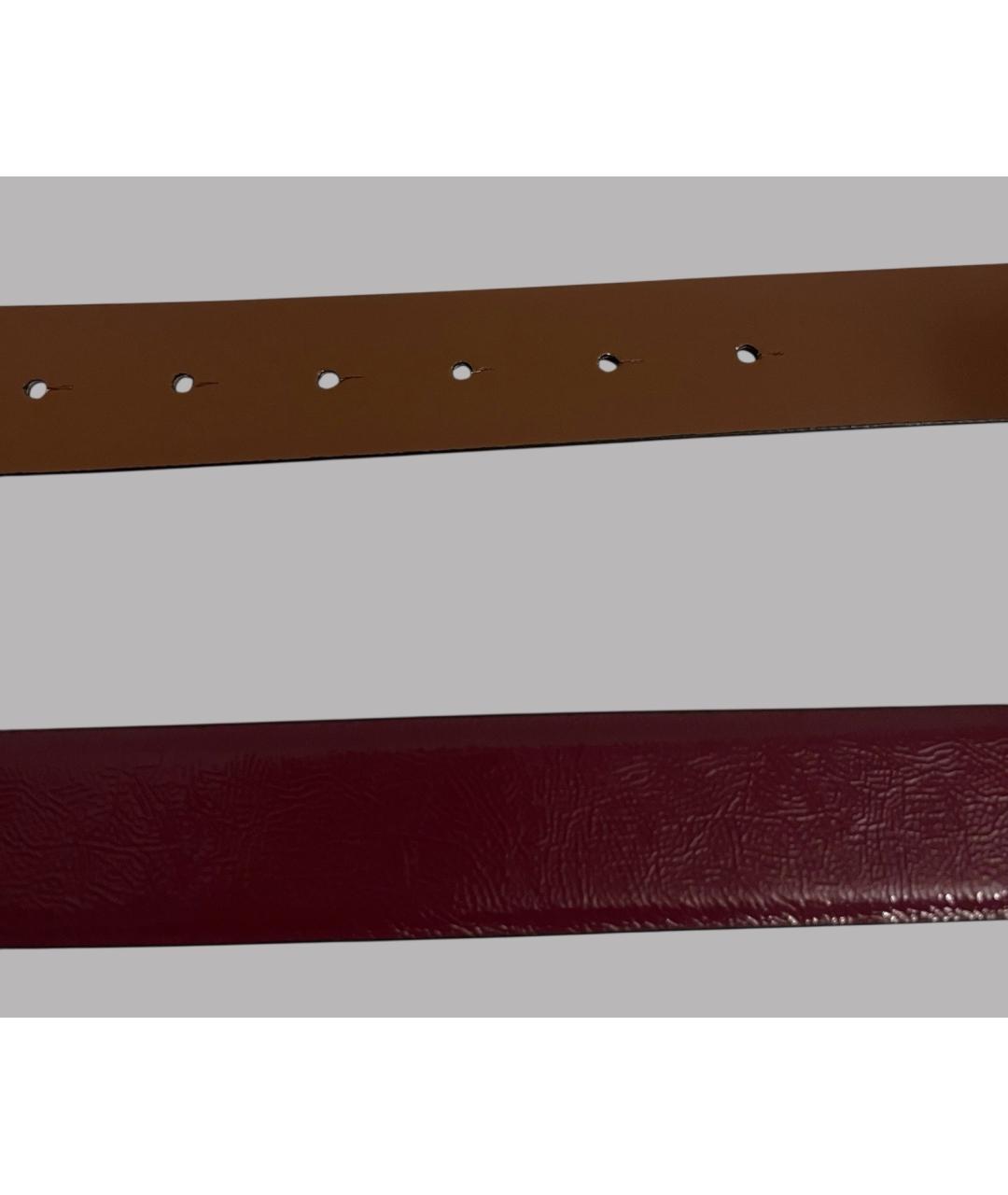 MICHAEL MICHAEL KORS Бордовый кожаный ремень, фото 5