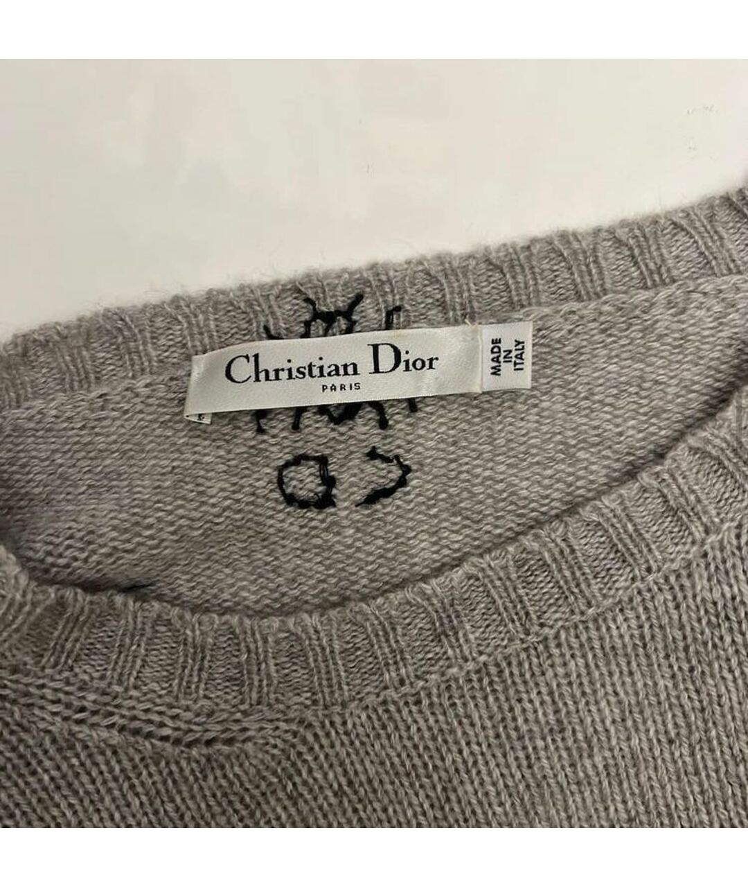 CHRISTIAN DIOR Серый джемпер / свитер, фото 4