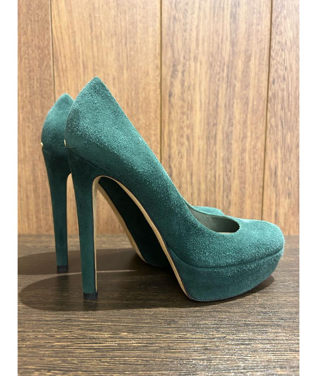 CHRISTIAN DIOR Зеленые замшевые туфли, фото 2